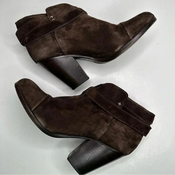 Rag & Bone Expresso Harrow Suede Booties Size 7.5 - Picture 4 of 11